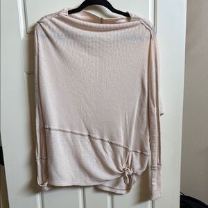 We The Free Light Pink Knotted Sweatshirt